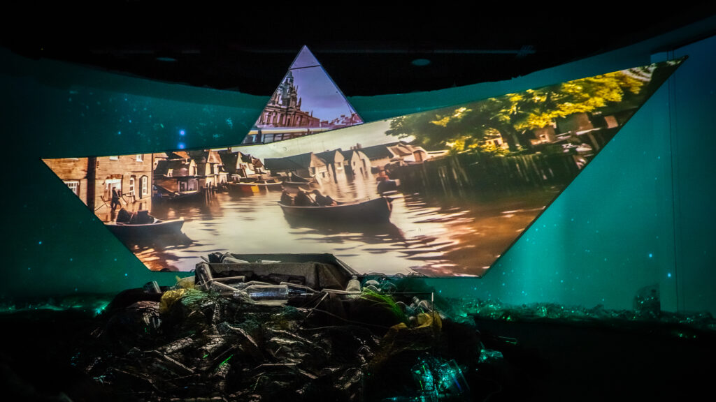 Lightwaves 2023, DevLab installation, artist Anabeth Robinson with Yorkshire Life Aquatic.